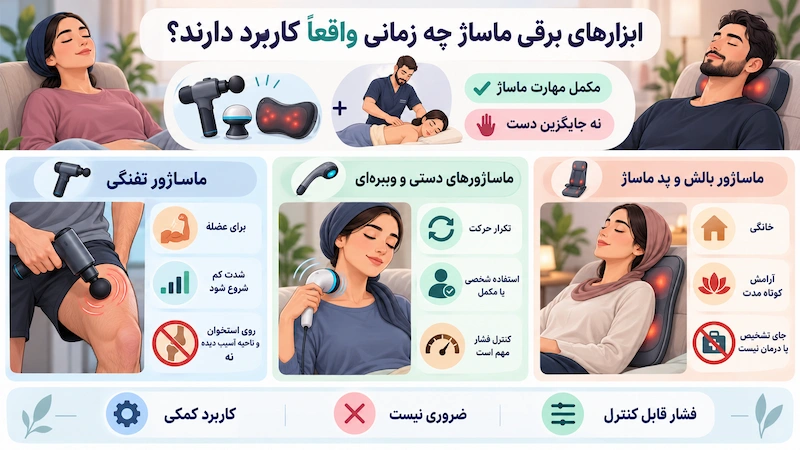 ابزار های برقی ماساژ چه زمانی واقعا کاربرد دارند؟
