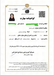 مدرک کاربر ماساژ فنی و حرفه ای