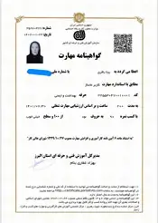 مدرک کاربر ماساژ فنی و حرفه ای