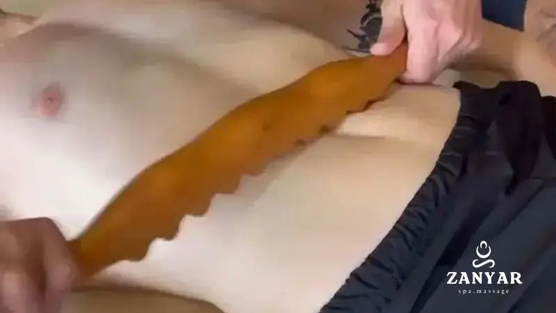 ماساژ لاغری شکم با وردنه